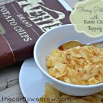 cheesy potatoes with Kettle Chip topping