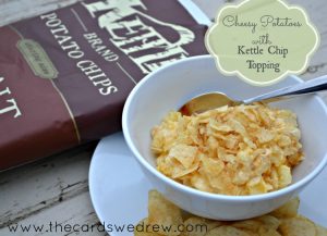 cheesy potatoes with Kettle Chip topping