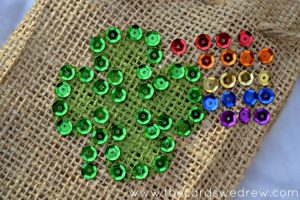rainbow shamrock treat bag
