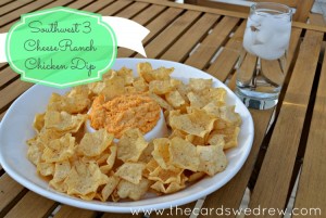 Southwest Three Cheese Ranch Chicken Dip from The Cards We Drew #FreshTake #cbias