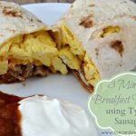 Three Minute Breakfast Burrito with Tyson Sausage #DoItAllMom
