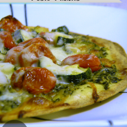 Roasted Tomato and Pesto Pizza