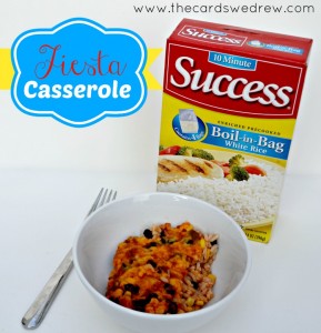 Fiesta Casserole with Success Rice and The Cards We Drew