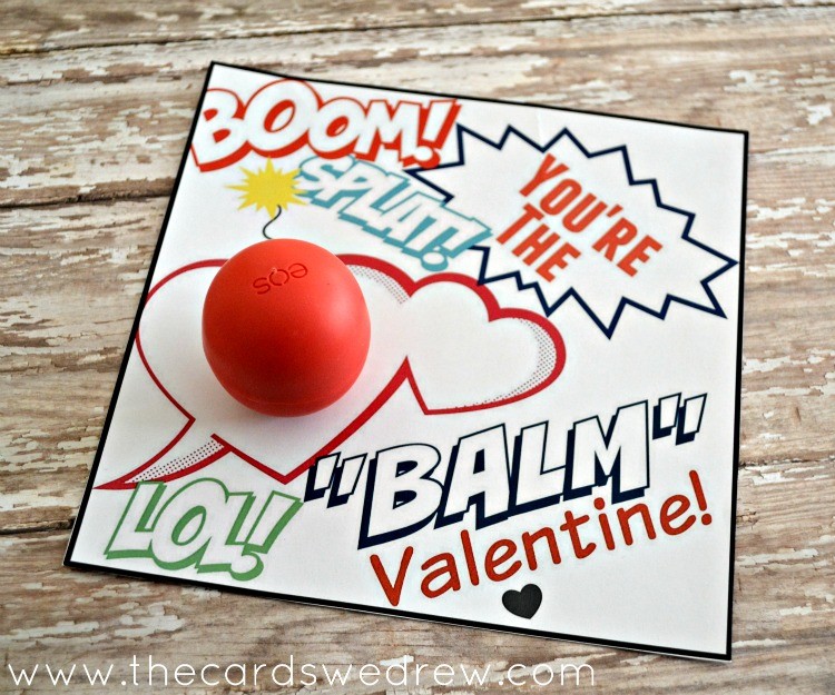 EOS Lip Balm Valentine and Free Print The Cards We Drew