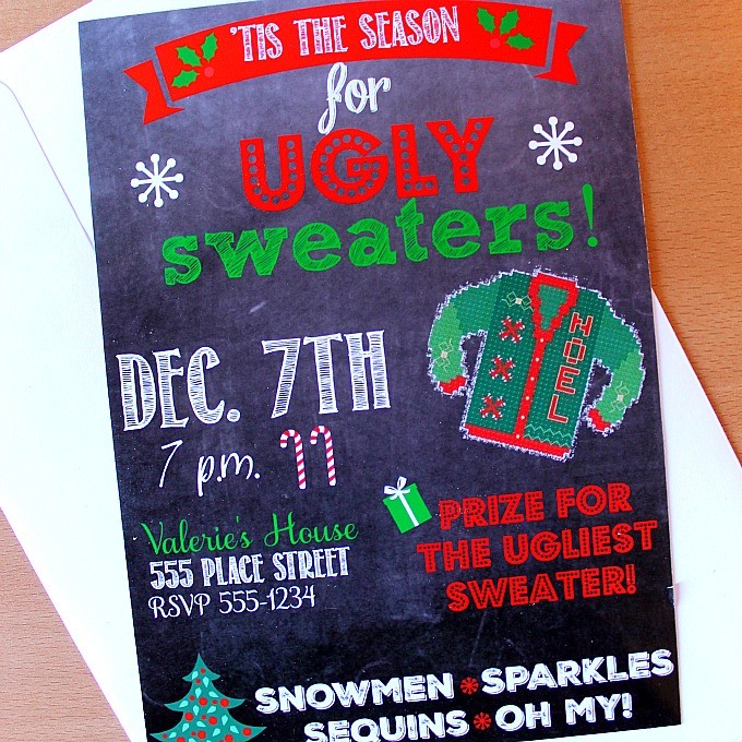Ugly Sweater Invite Square
