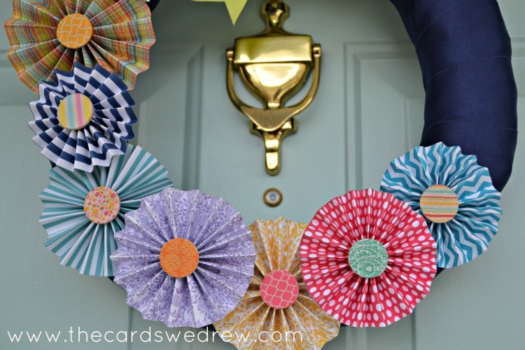 DIY pinwheel wreath
