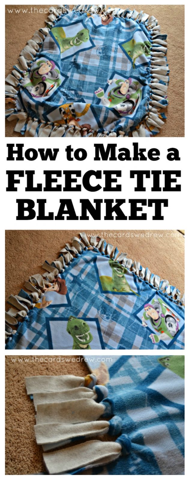 how to make a fleece tie blanket