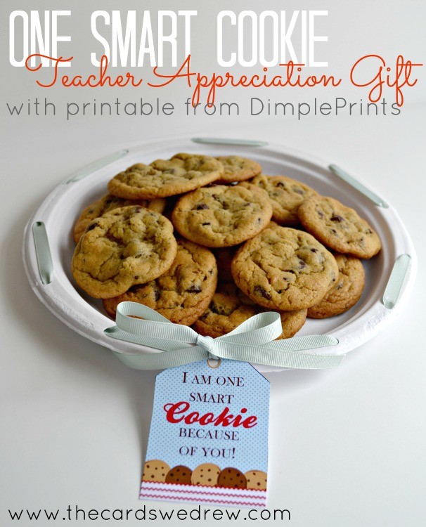 One Smart Cookie Teacher Appreciation Gift from The Cards We Drew and print from DimplePrints