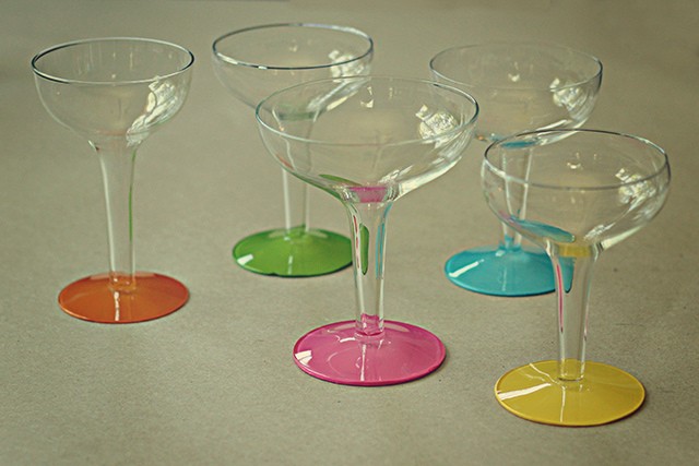 painted champagne glasses