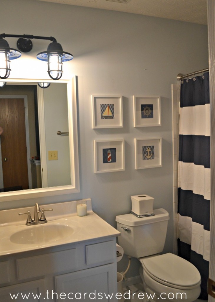 nautical bathroom makeover from the cards we drew