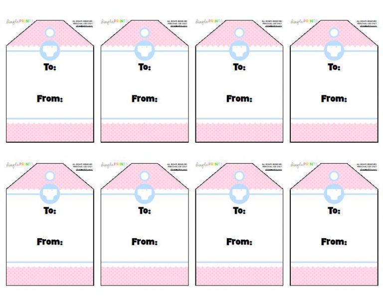 Free Baby Shower Gift Tags - The Cards We Drew