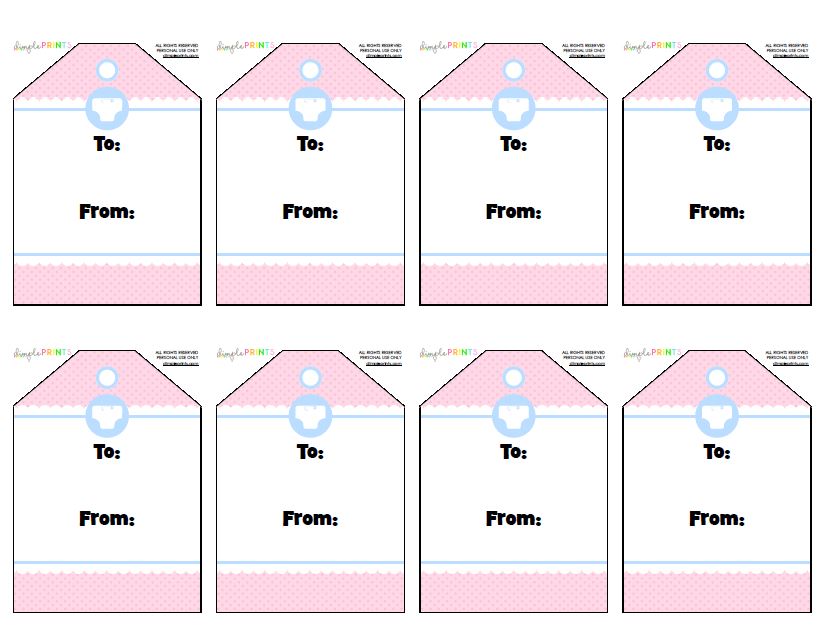 Printable Baby Shower Favor Tags