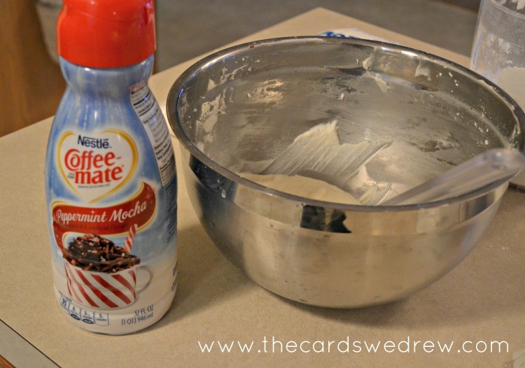 make icing using coffee-mate in peppermint flavor