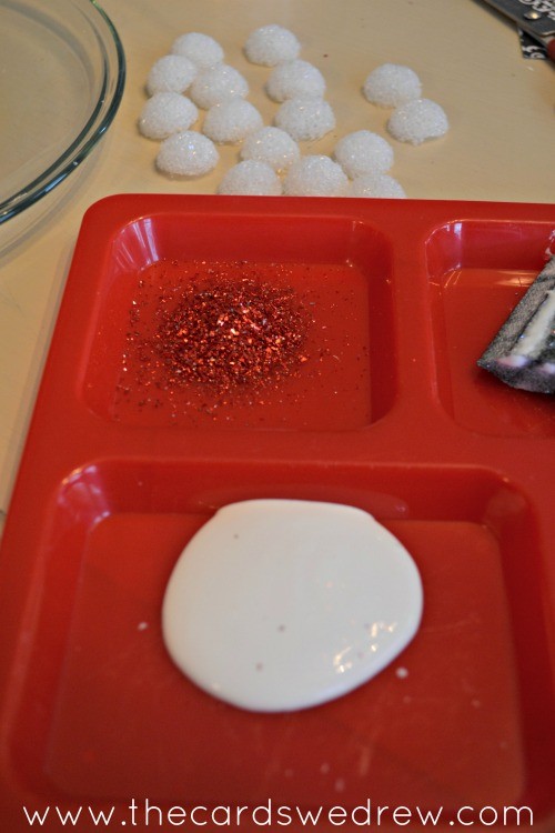 glitter dipping station
