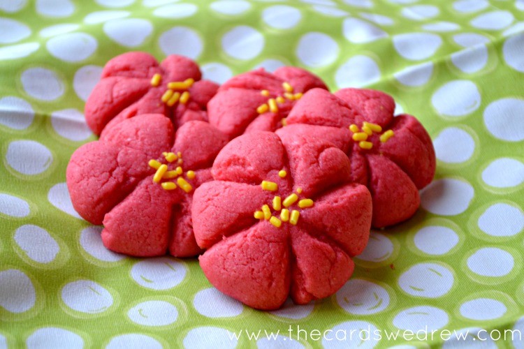 poinsettia christmas cookies from The Cards We Drew