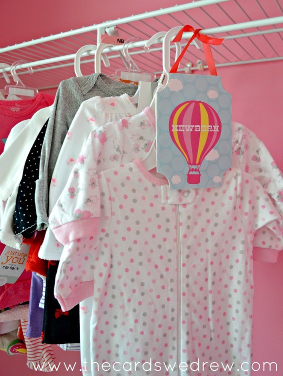 hot air balloon newborn closet labels