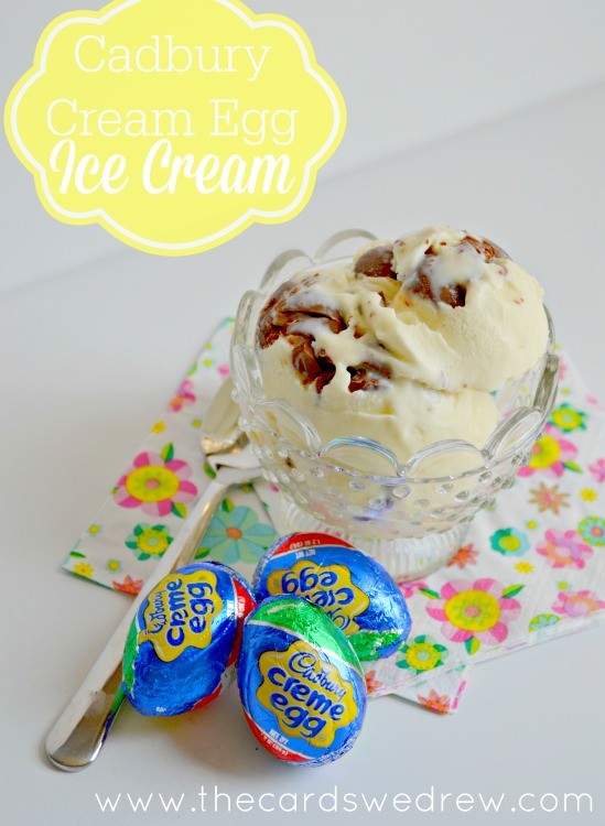 Cadbury Cream Egg Ice Cream from The Cards We Drew