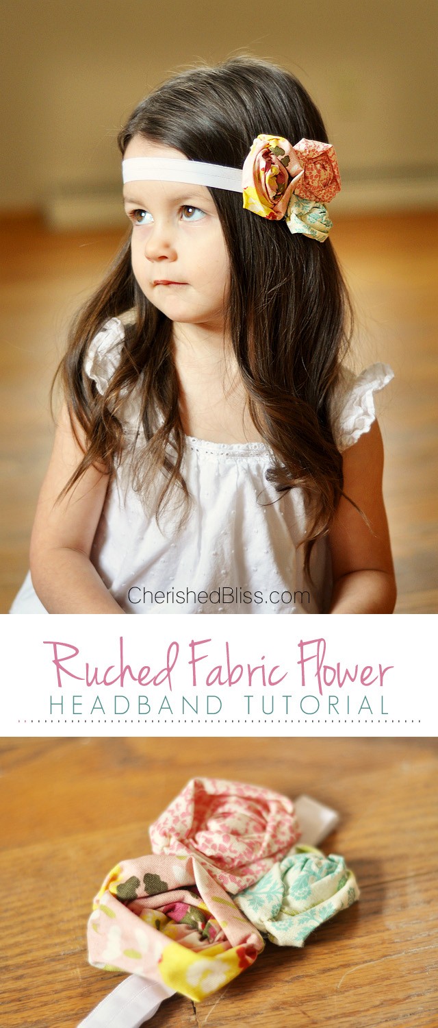 Ruched Fabric Flower Headband Tutorial from Cherished Bliss - The Cards ...
