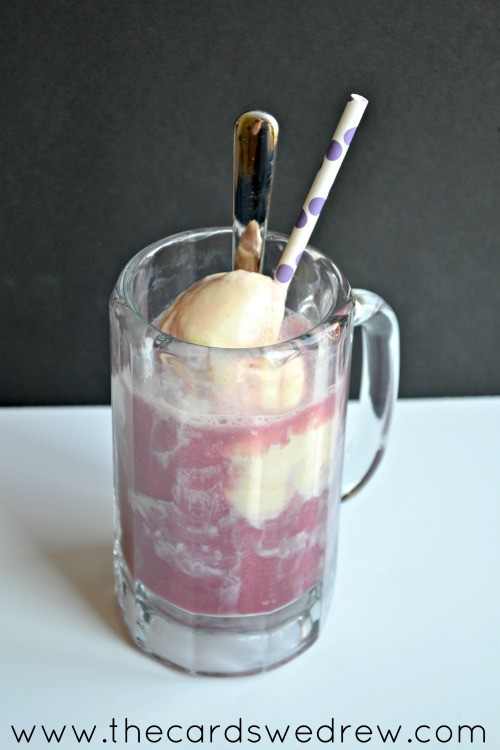 grape juice float recipe from the cards we drew