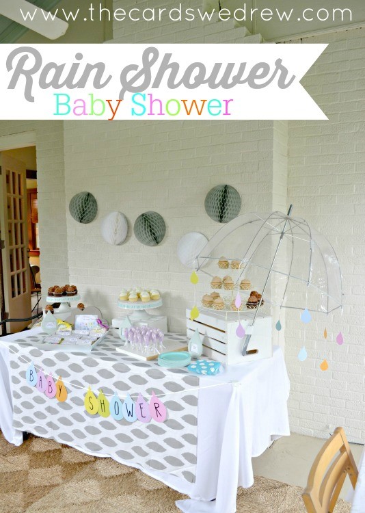 Rain Shower Baby Shower from The Cards We Drew
