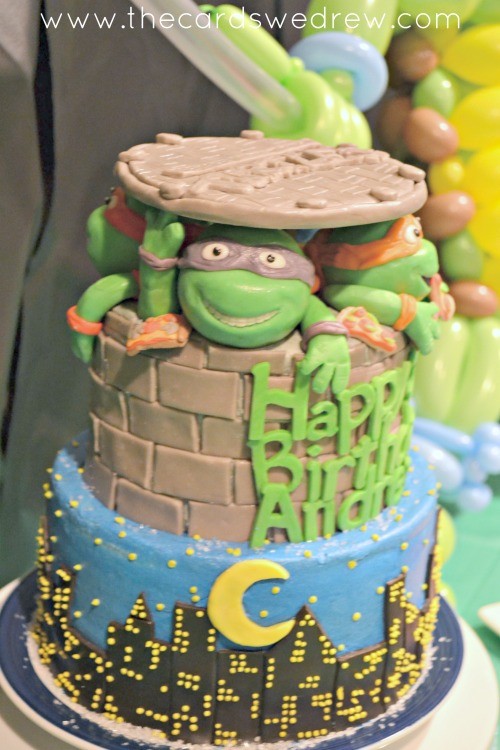 ninja turtle birthday cake