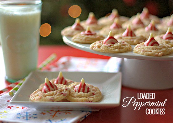 loaded peppermint cookies