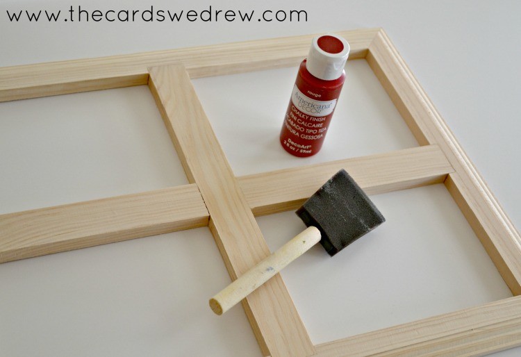 wood window pain with chalk paint