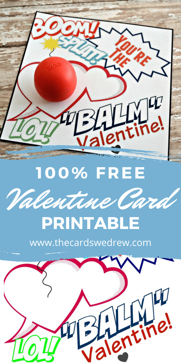 EOS Lip Balm Valentine and Free Print - The Cards We Drew