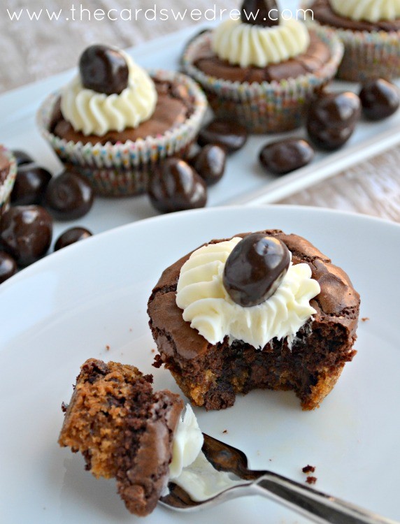 Chocolate Chip Brownie Cookie Cups with Chocolate Covered Cherry