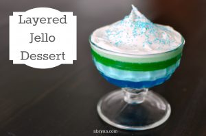 layered jello dessert