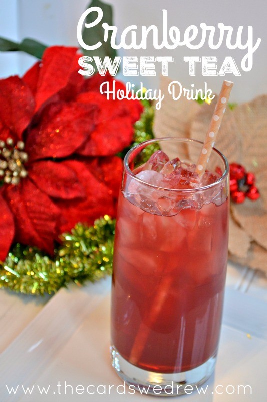 Cranberry Sweet Tea Holiday Drink from The Cards We Drew using Milo's Tea
