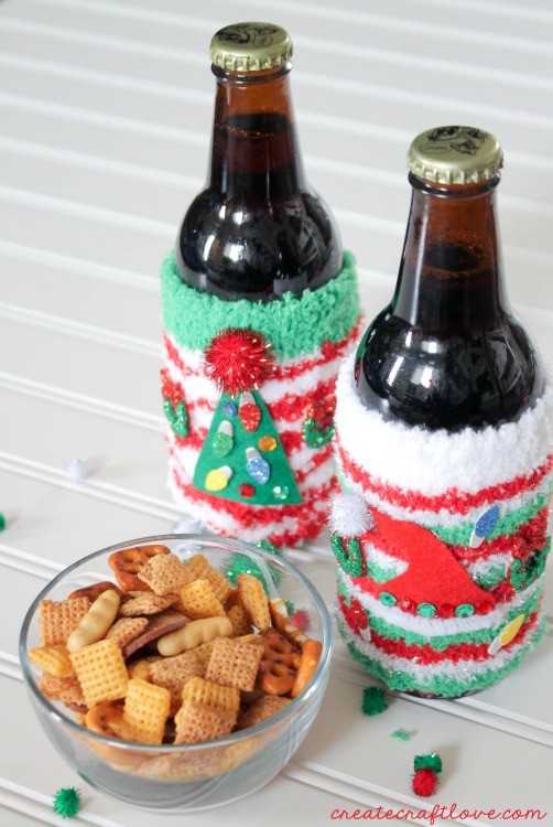 ugly christmas sweater coozies