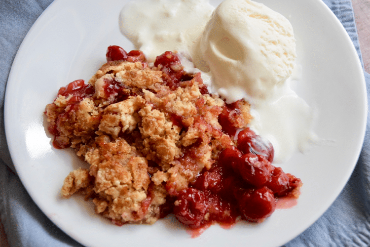 cherry cobbler with cake mix
