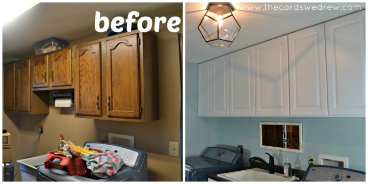 before and after laundry room