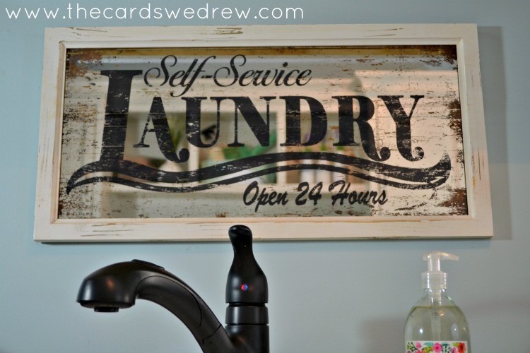 self-service laundry room sign World Market