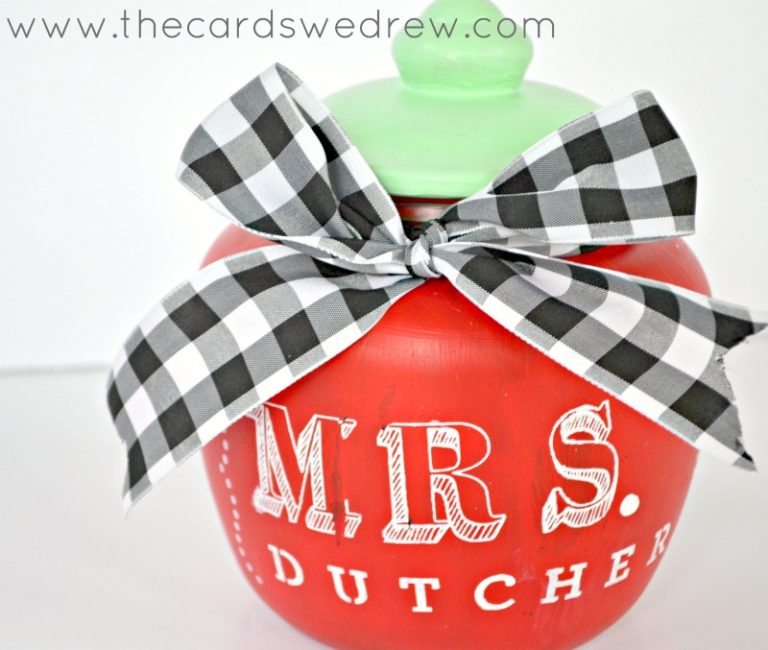 Apple Candy Jar Teacher Gift Idea