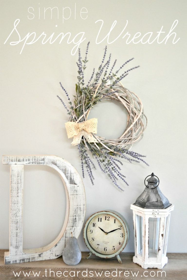 Simple Farmhouse Spring Wreath
