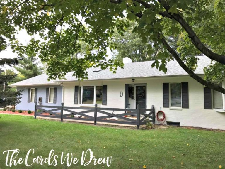 Painted Brick House Makeover