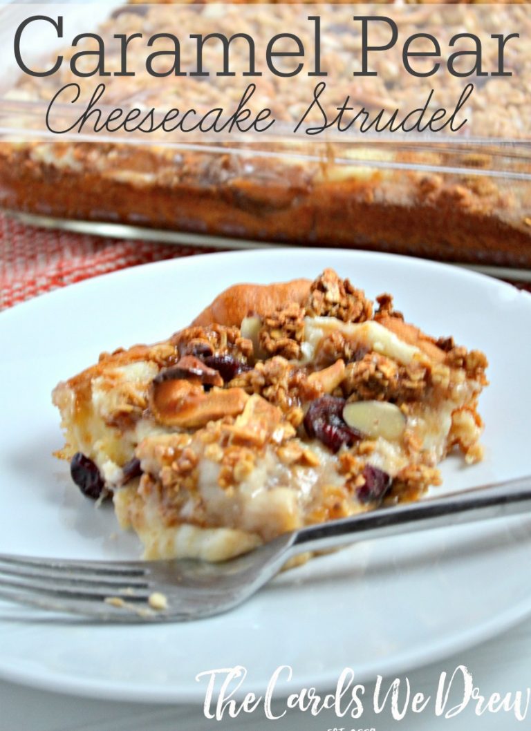 Caramel Pear Cheesecake Strudel