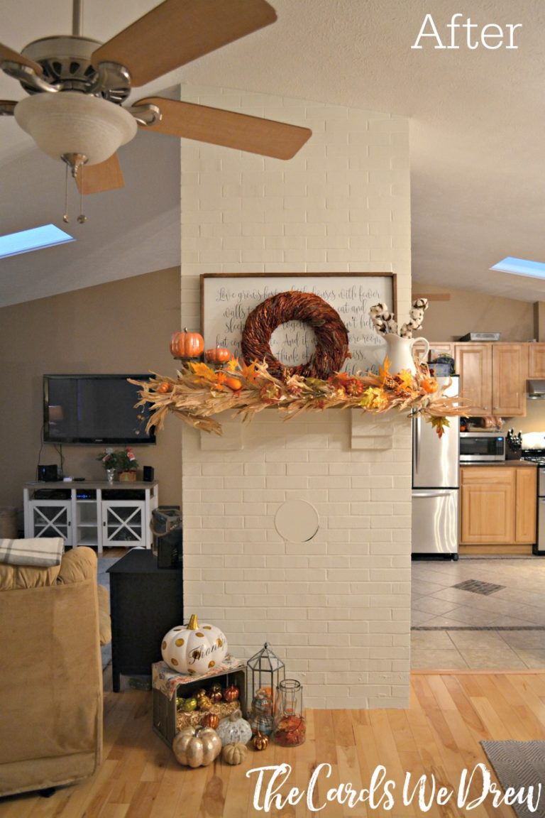 Painted Fireplace Makeover