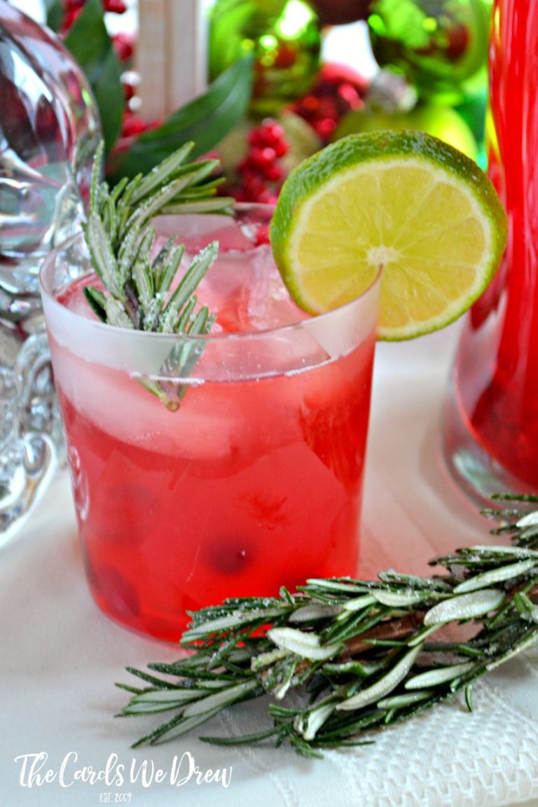 Cranberry Lime Vodka Christmas Spritzer