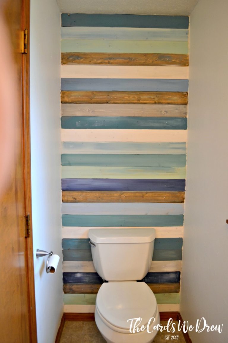Coastal Planked Wall {Half Bath Update Part One}