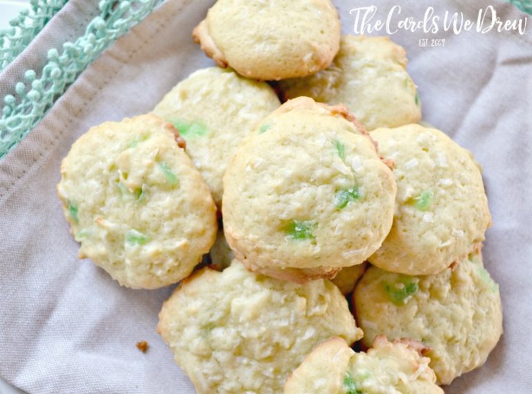 Green Cherry Coconut Cookies {St. Patrick’s Day Cookie Idea}