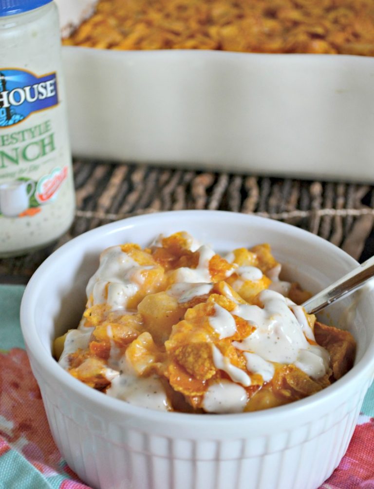 Buffalo Ranch Cheesy Potatoes