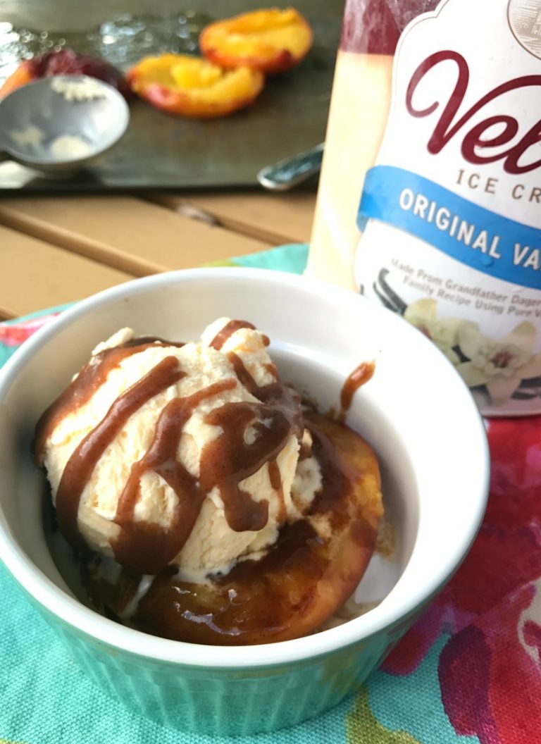 Grilled Peaches with Brown Butter Sauce