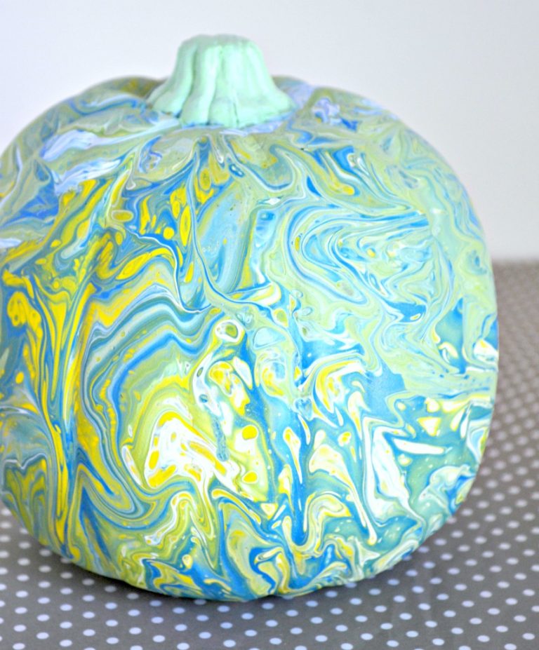 “Dirty Pour” Marbled Pumpkin