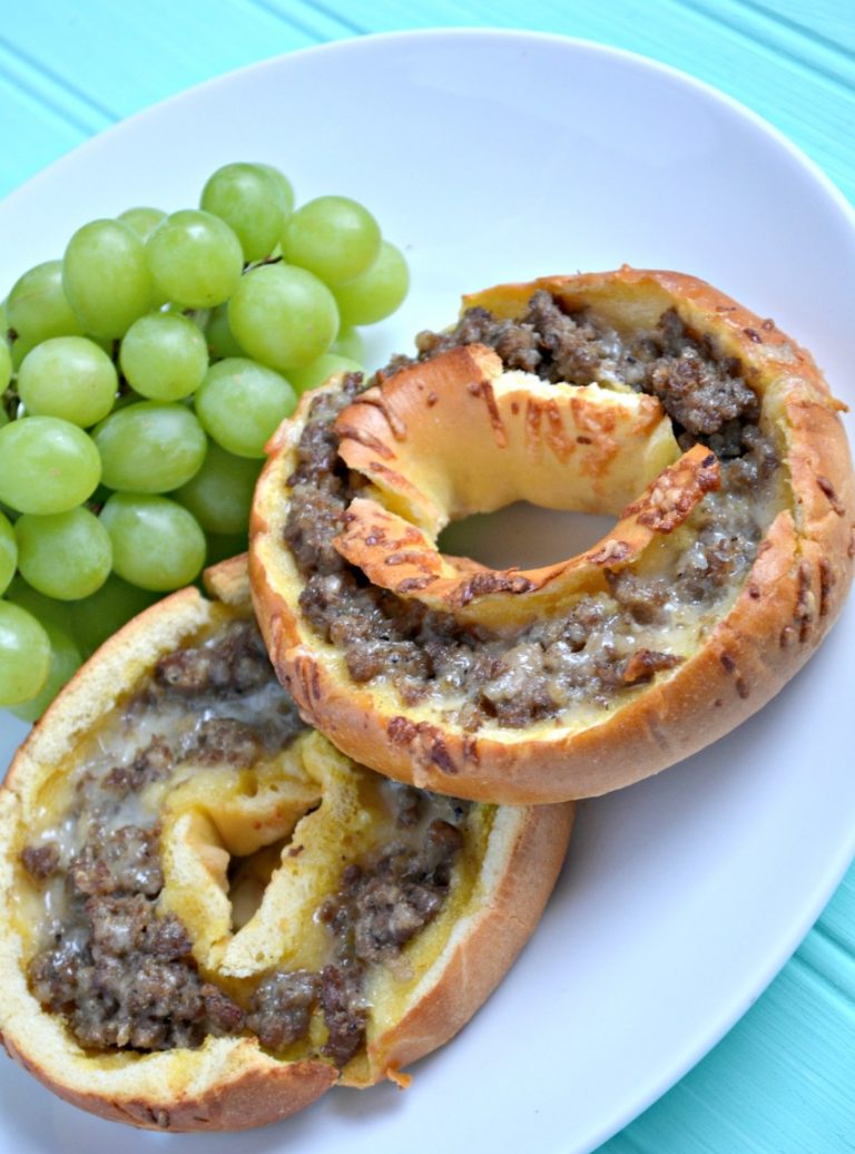 Sausage and Egg Stuffed Bagels