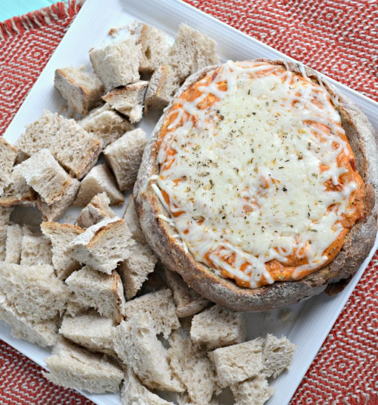 Pizza Dip Stuffed Bread Bowl