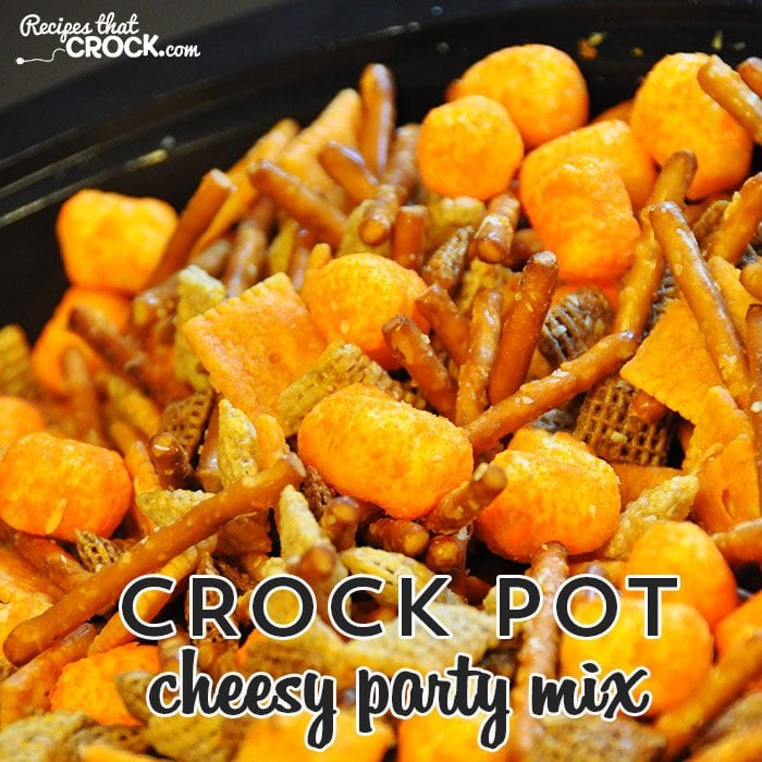 cheesy crockpot party mix