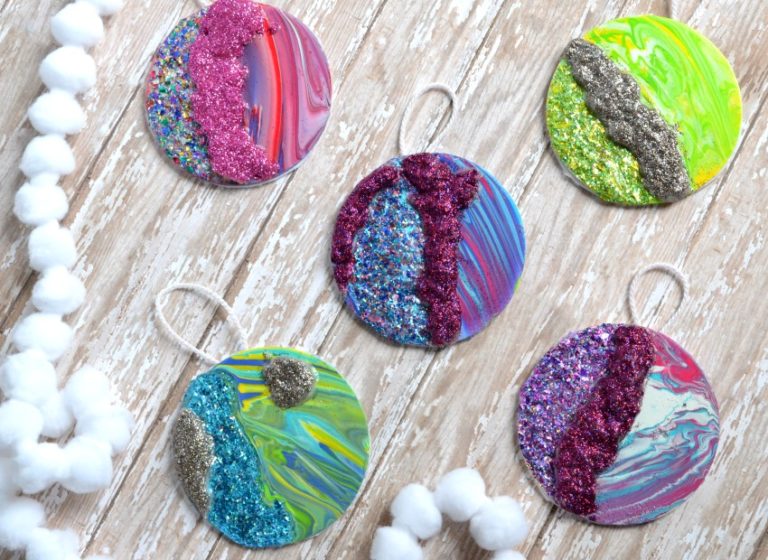 diy geode christmas ornaments